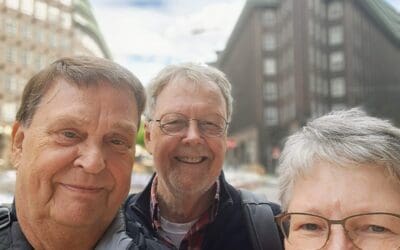 Mit Greeter Heinz vor dem Chilehaus